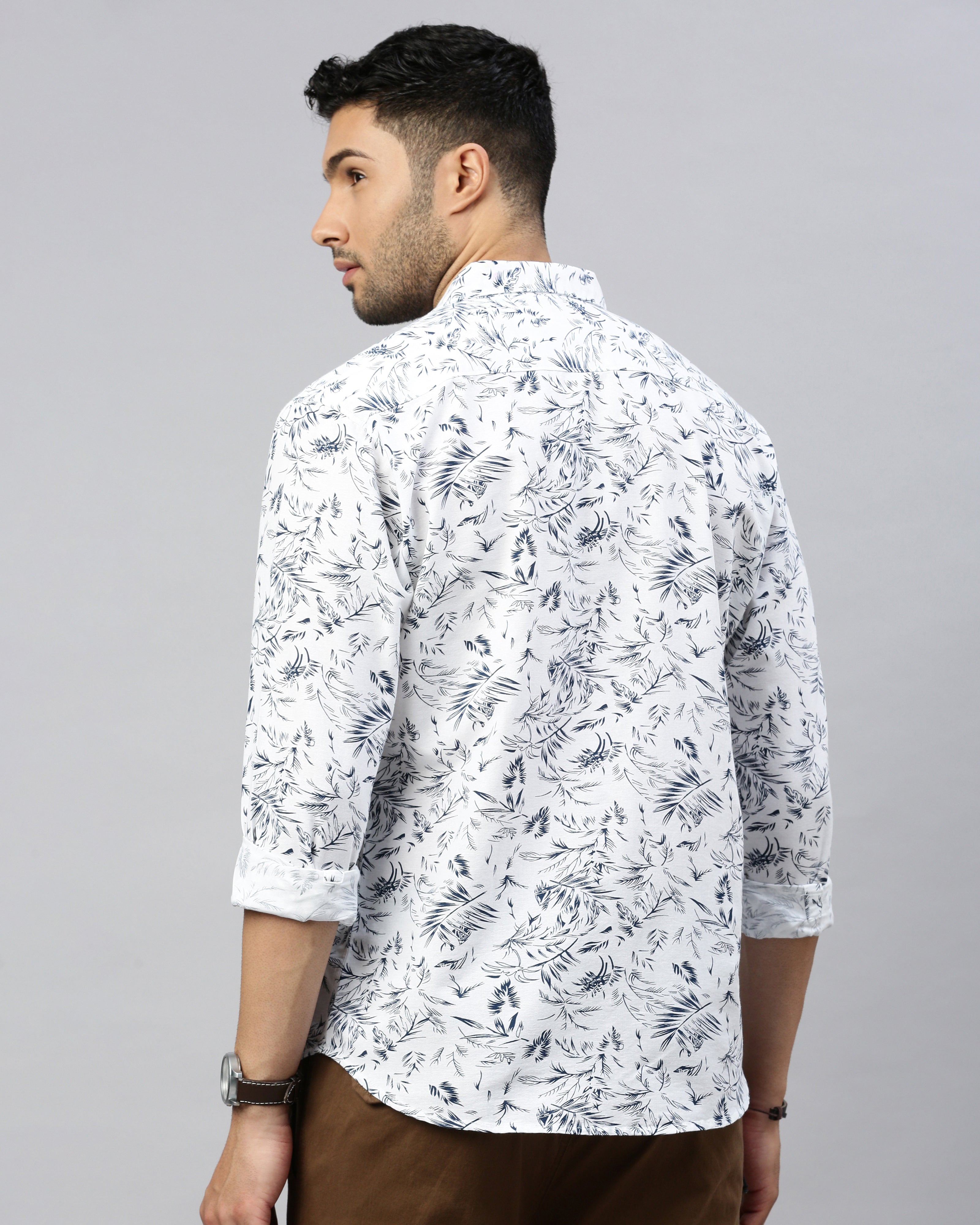 Men Standard Slim Fit Floral Opaque Printed Casual Shirt