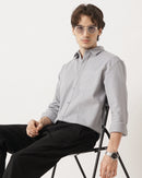 MEN'S SELF DESIGN REGULAR FIT SHIRT