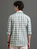 Men Smart Slim Fit Checked Casual Shirt