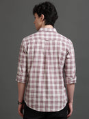Men Smart Slim Fit Checked Casual Shirt