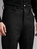 Men Tailored Straight Fit Low-Rise Trousers