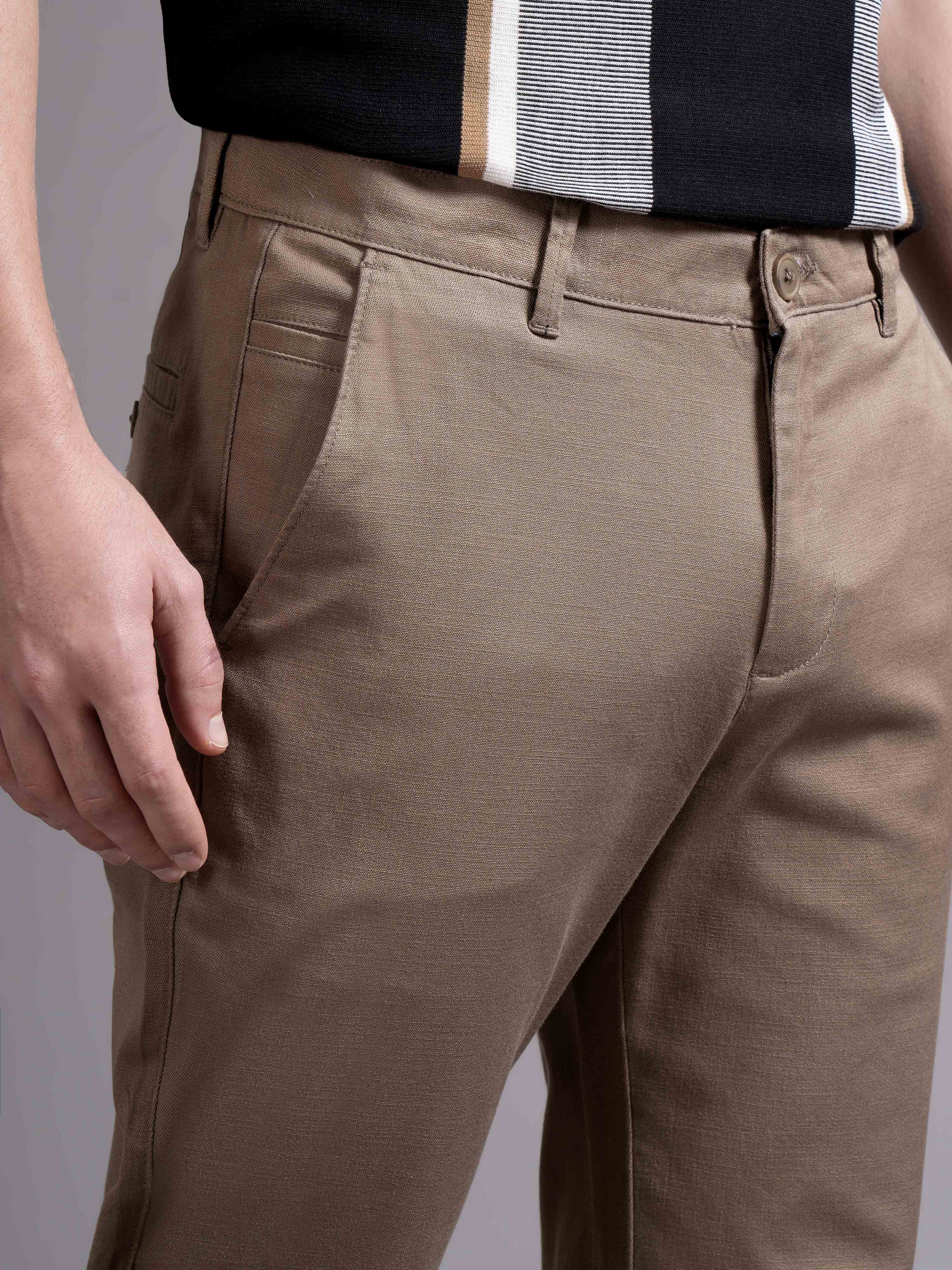 Men Slim Fit Low-Rise Chinos