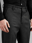 Men Tailored Straight Fit Low-Rise Trousers