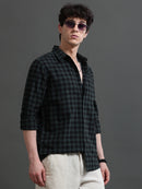Men Smart Slim Fit Buffalo Checks Checked Casual Shirt