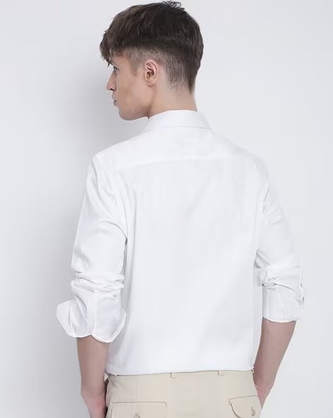 Satin Slim fit  Plain Shirts