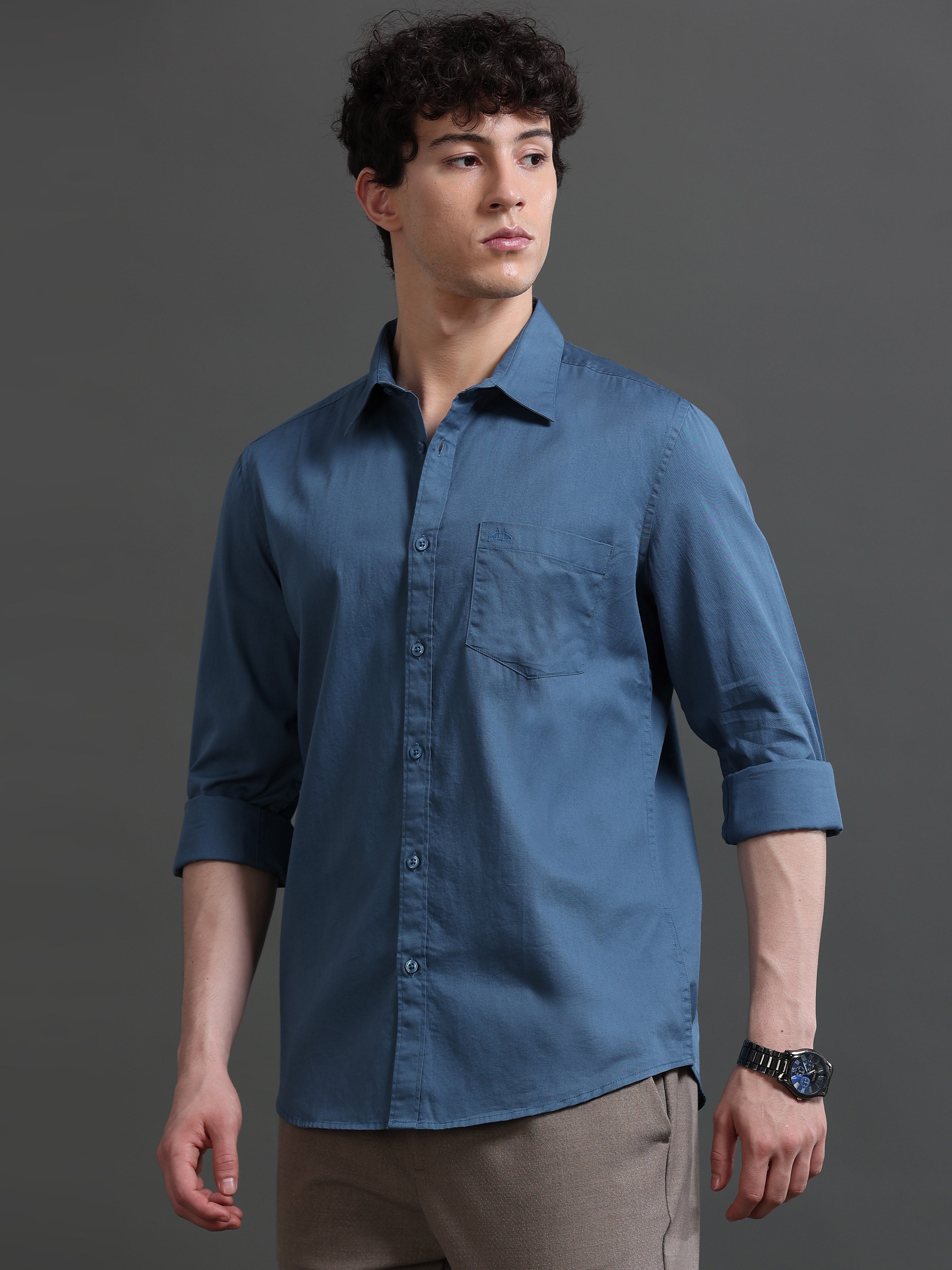 Men Smart Slim Fit Casual Shirt