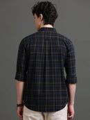 Men Smart Slim Fit Tartan Checks Checked Casual Shirt