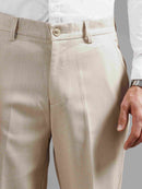 Men Tailored Straight Fit Low-Rise Trousers