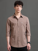 Men Smart Slim Fit Striped Casual Shirt