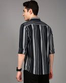 Comfort Slim Fit Striped Spread Collar Pure Cotton Casual Shirt