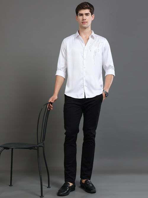 Men Smart Slim Fit Printed Party Shirt
