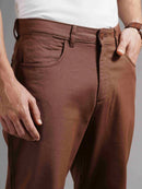 Men Tailored Low-Rise Trousers