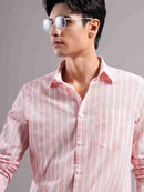 Men Smart Slim Fit Striped Casual Shirt