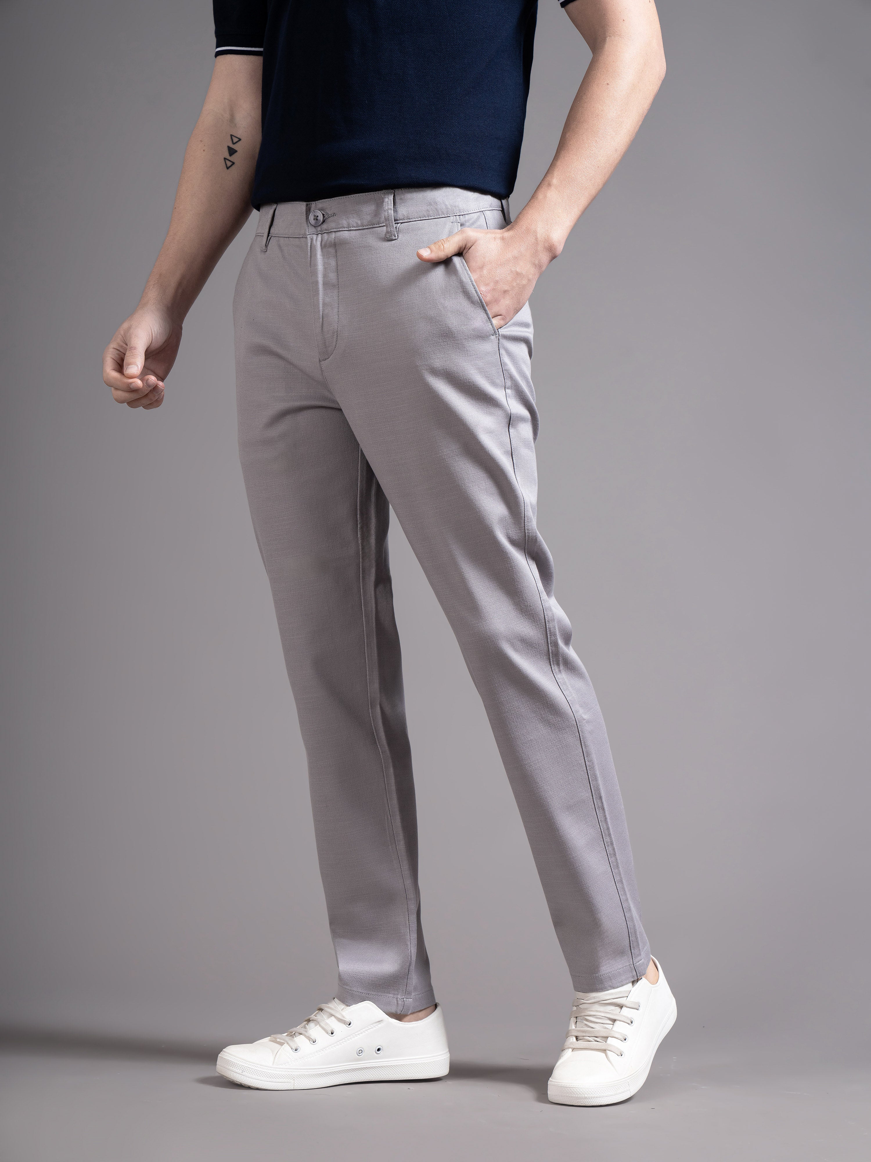 Men Slim Fit Low-Rise Chinos