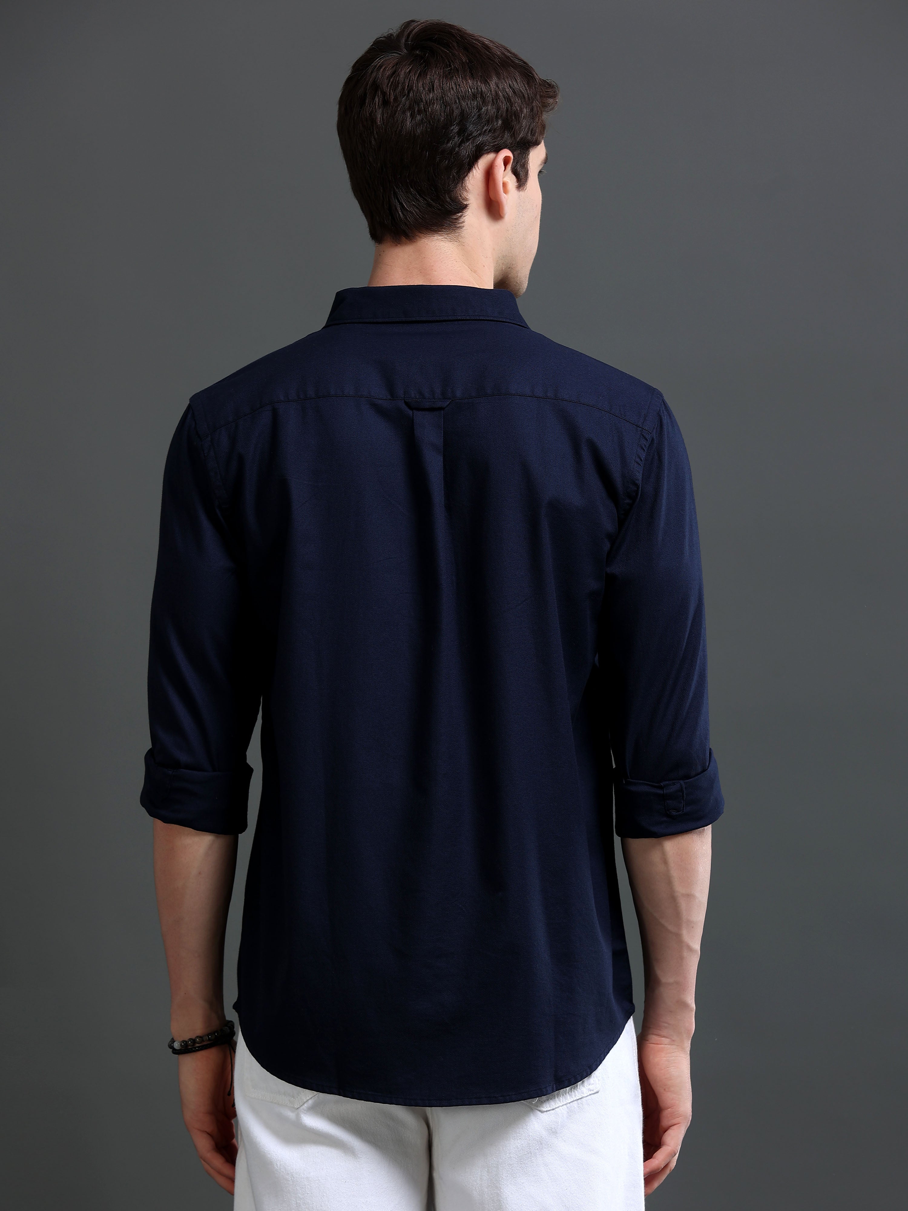 Men's Bird Eye Slim Fit  Dobby Shirt