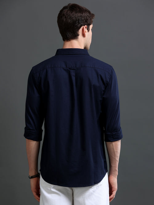 Men's Bird Eye Slim Fit  Dobby Shirt