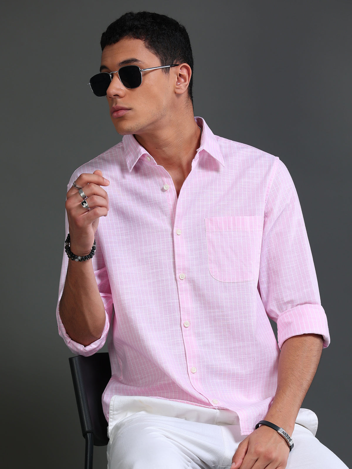 Men Stripes Shirts