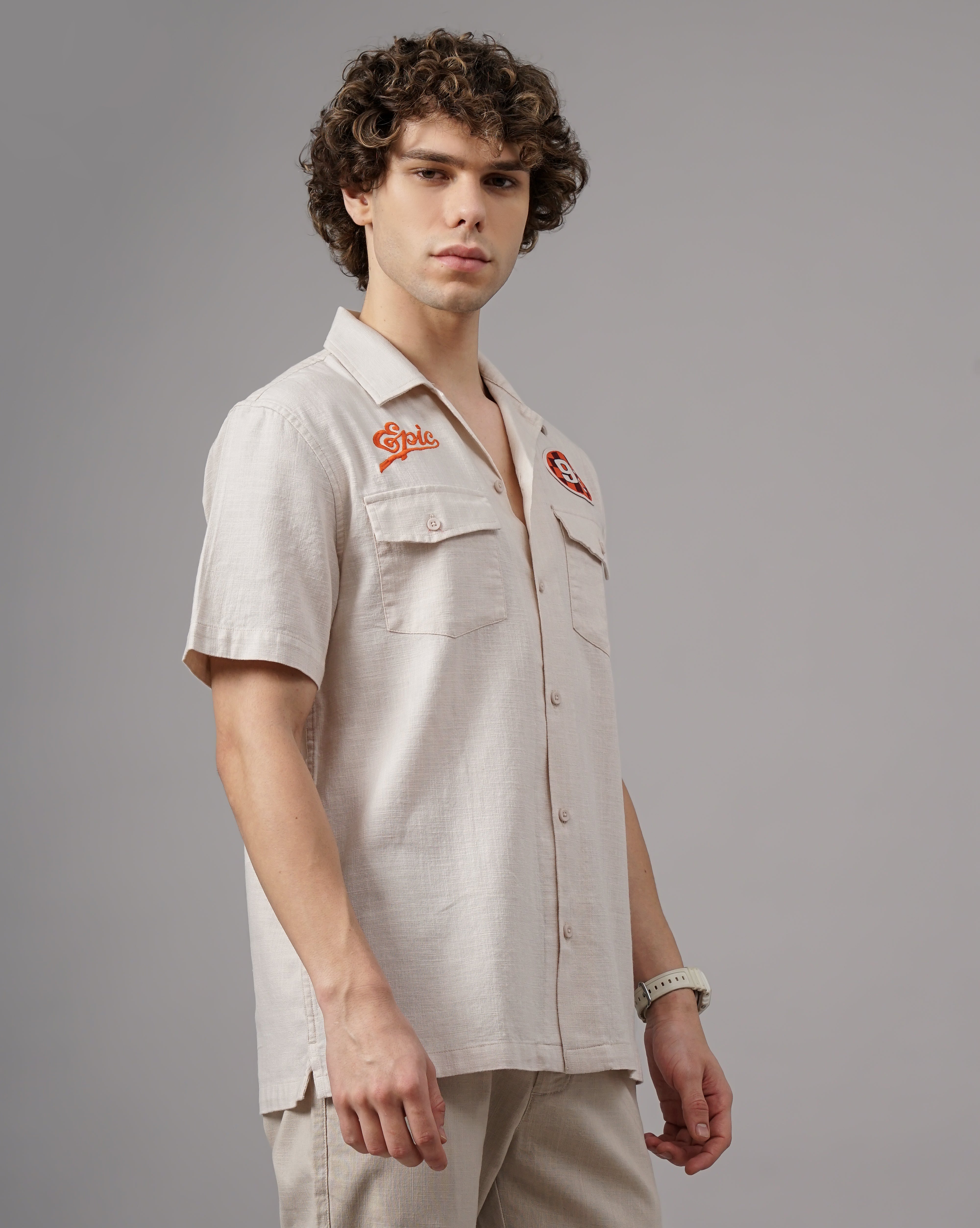 Embroidery Relaxed Fit Shirt