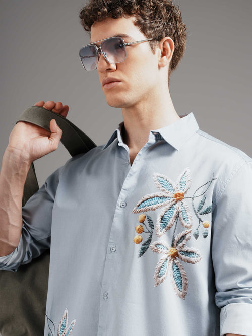 Men Smart Slim Fit Printed Casual Shirt