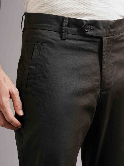 Men Tailored Low-Rise Chinos Trousers