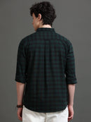 Men Smart Slim Fit Buffalo Checks Checked Casual Shirt