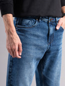Men Smart Slim Fit Mid-Rise Light Fade Jeans