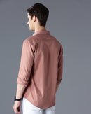 mauve Self Design Dobby Shirt