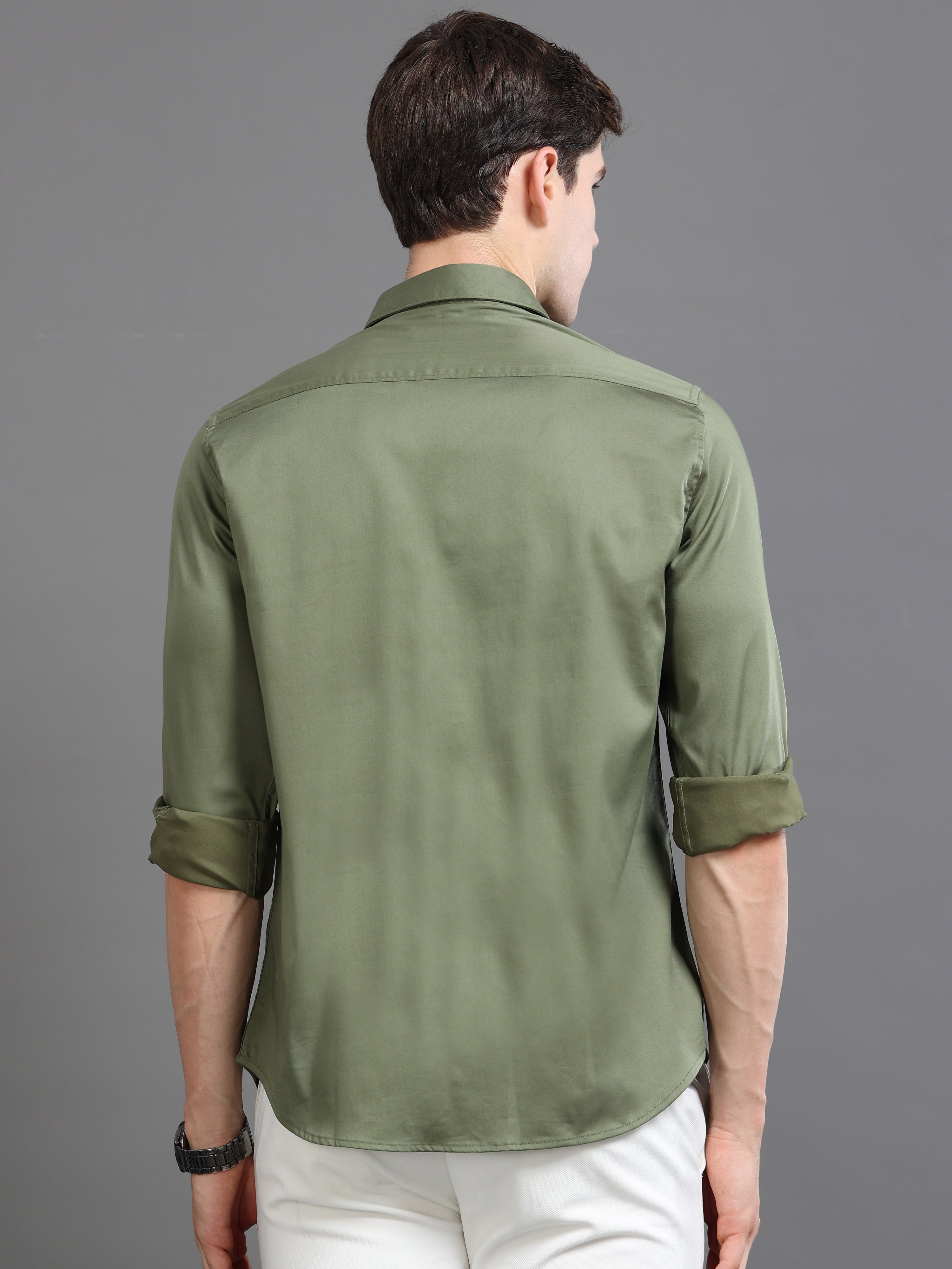 Men Satin Slim Fit Shirt