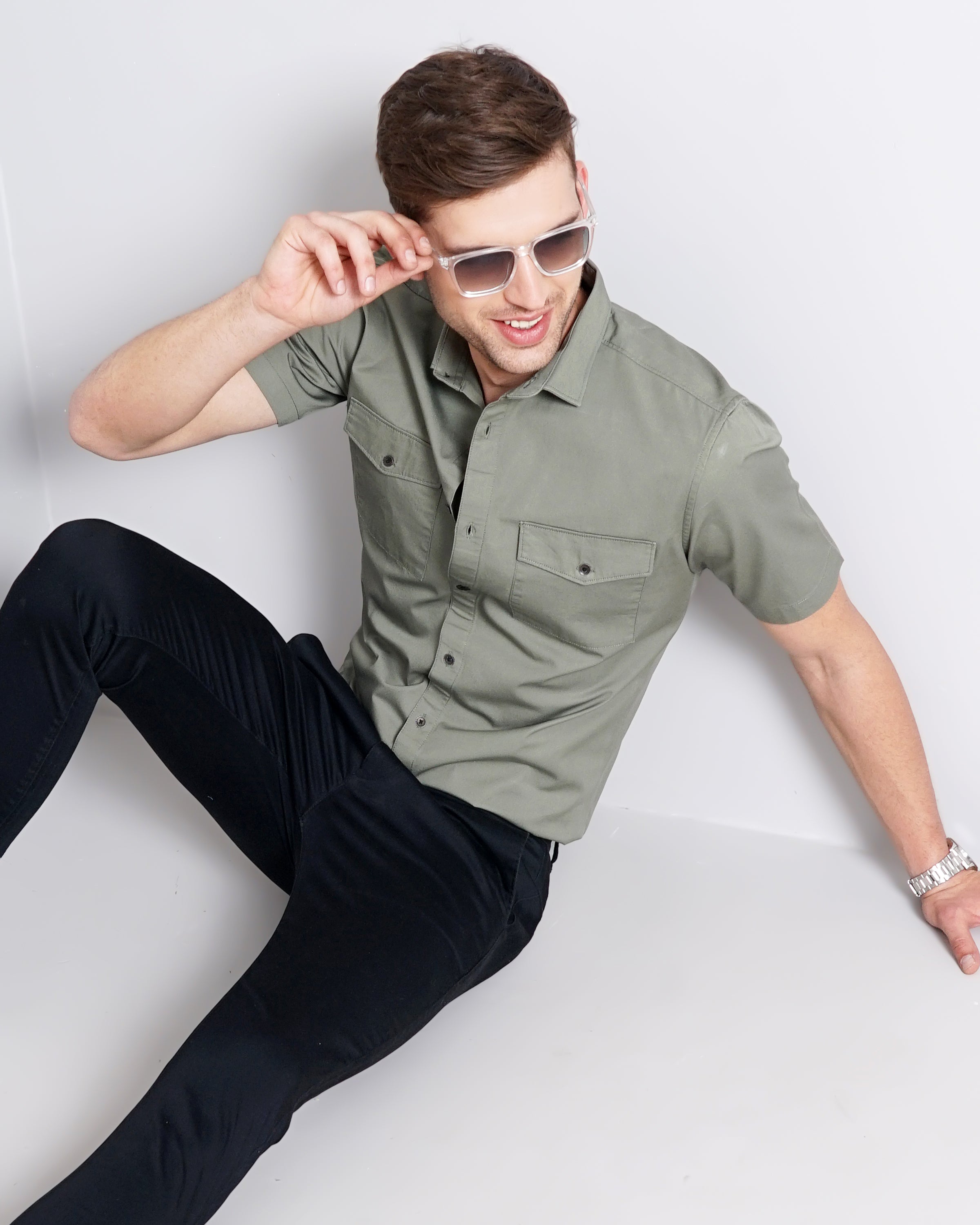 DOUBLE POCKET SLIM FIT SHIRT