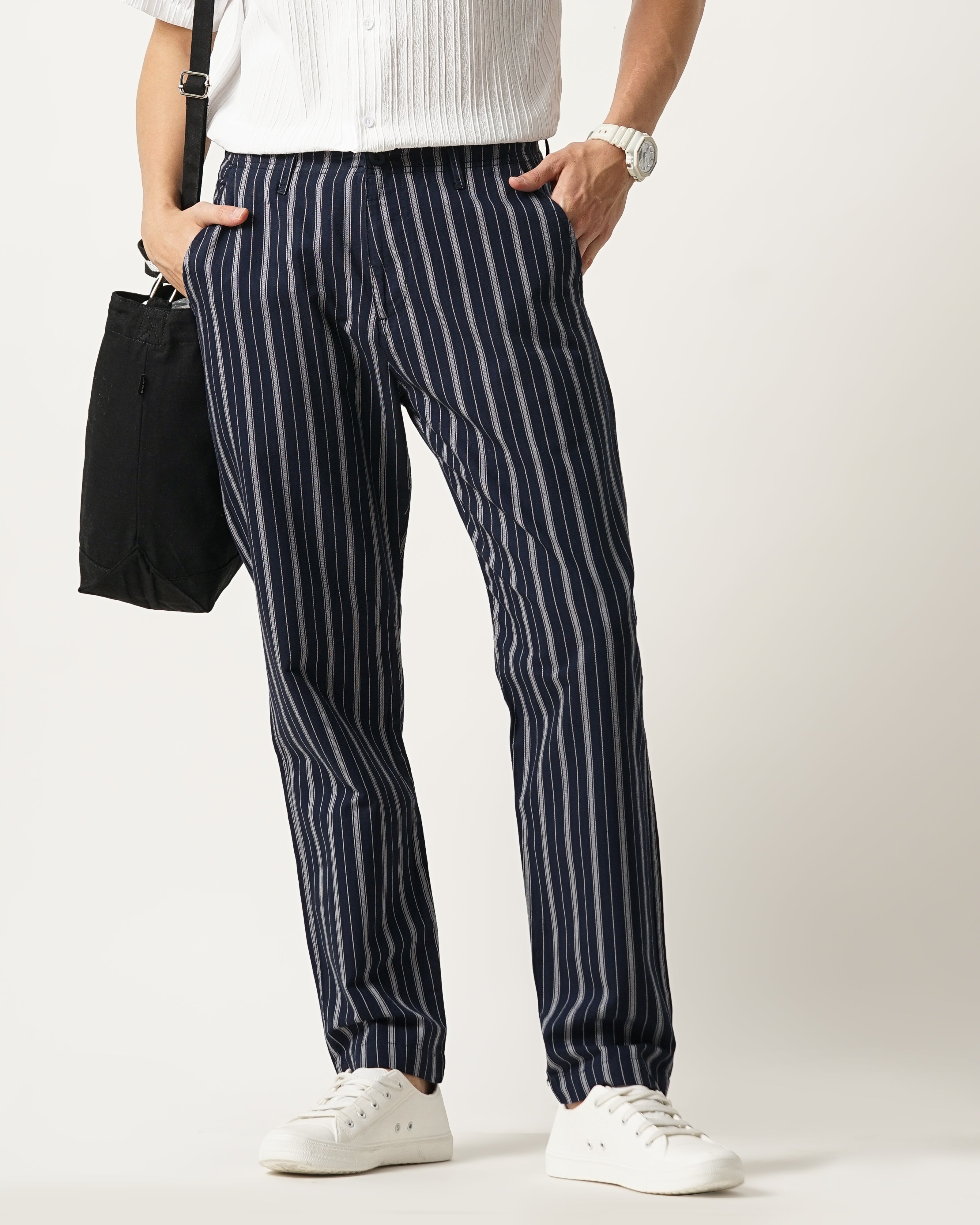 MEN'S REGULAR FIT STRIPE TROUSER