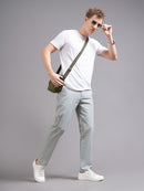 Men Smart Slim Fit Low-Rise Cotton Chinos