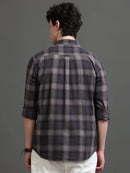 Men Smart Slim Fit Checked Casual Shirt