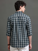 Men Smart Slim Fit Tartan Checks Checked Casual Shirt