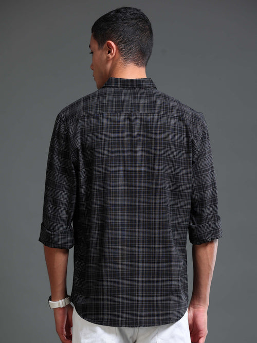Men's Premium Oxford Black Checks Shirt