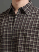 Men Smart Slim Fit Tartan Checks Checked Casual Shirt