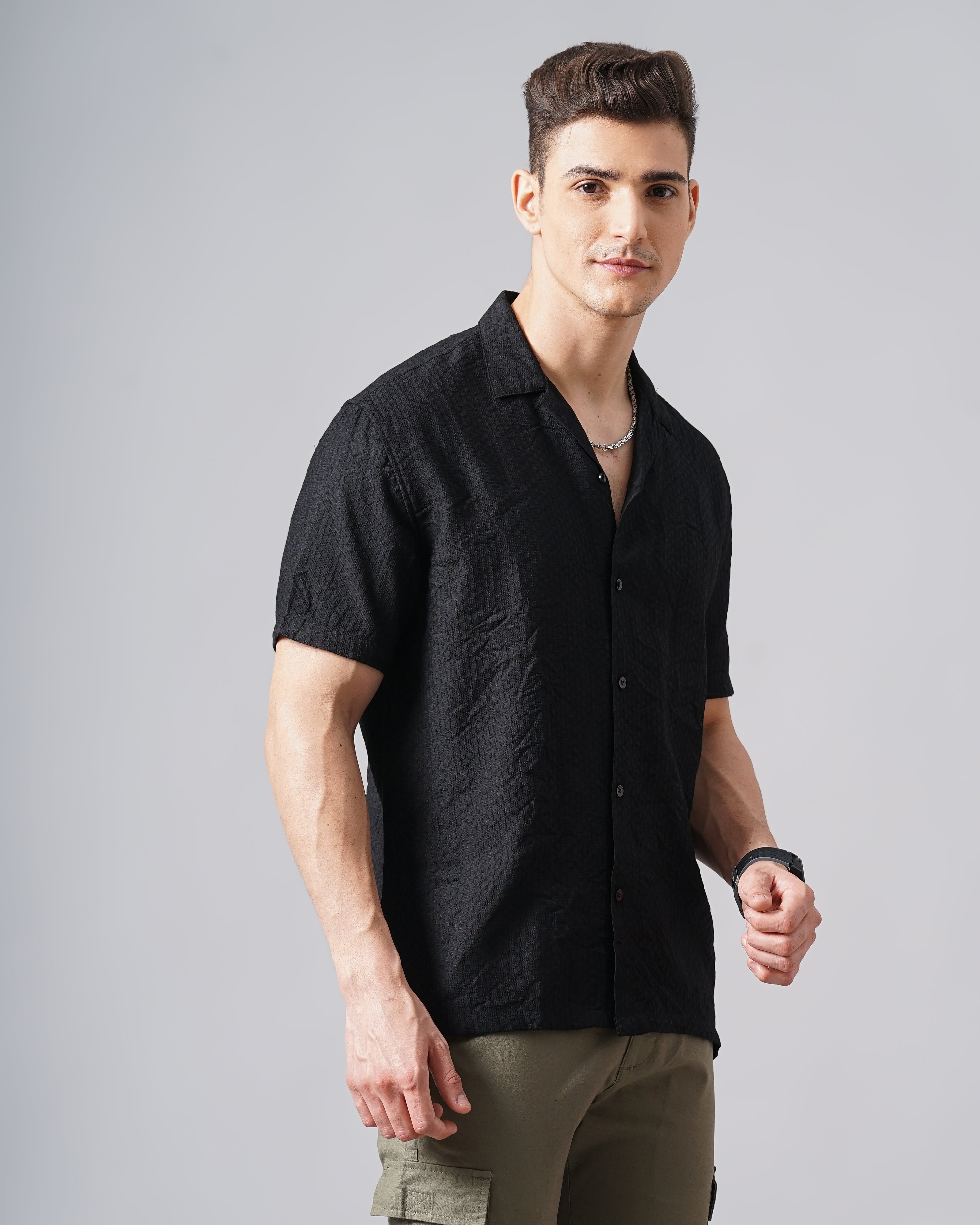 MEN'S SELF DESIGN SHIRT