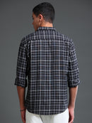 Men's Premium Oxford Checks Black Shirt
