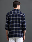 Men Smart Slim Fit Checked Casual Shirt