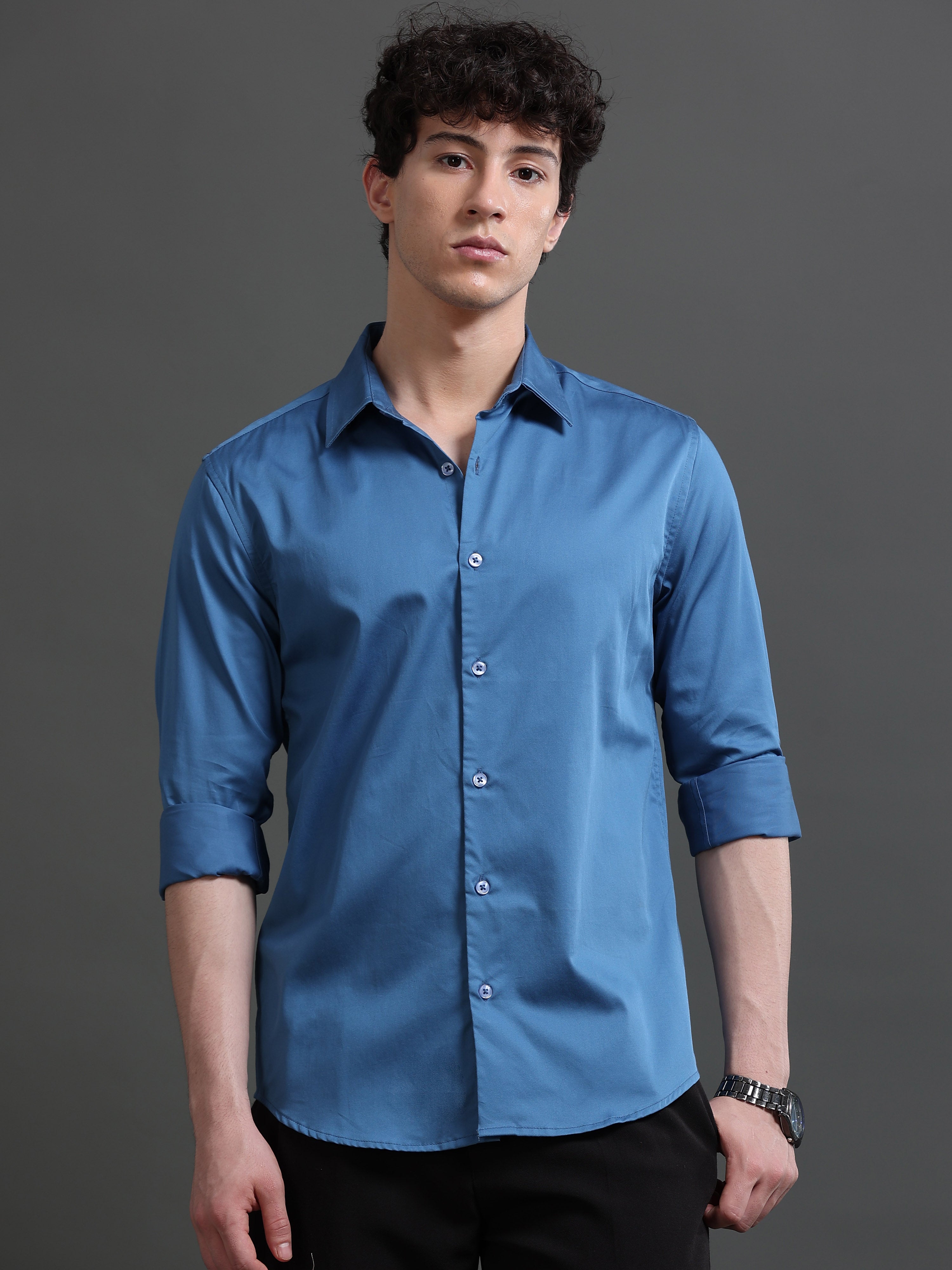 Men Smart Slim Fit Casual Shirt