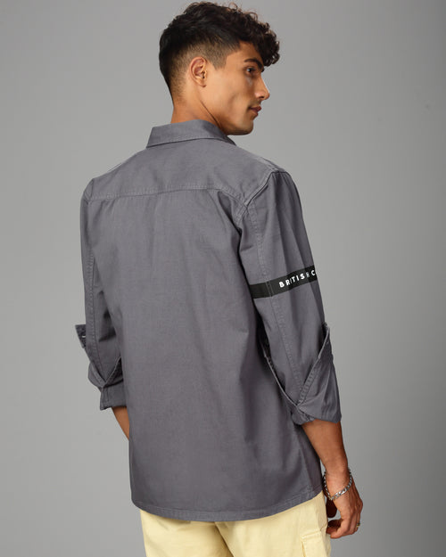 Men Overshirt Fit Shacket
