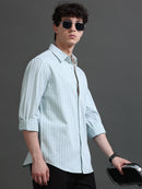 Men Smart Slim Fit Striped Casual Shirt
