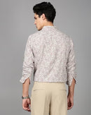 Men Smart Slim Fit Floral Printed Cotton Casual Shirt