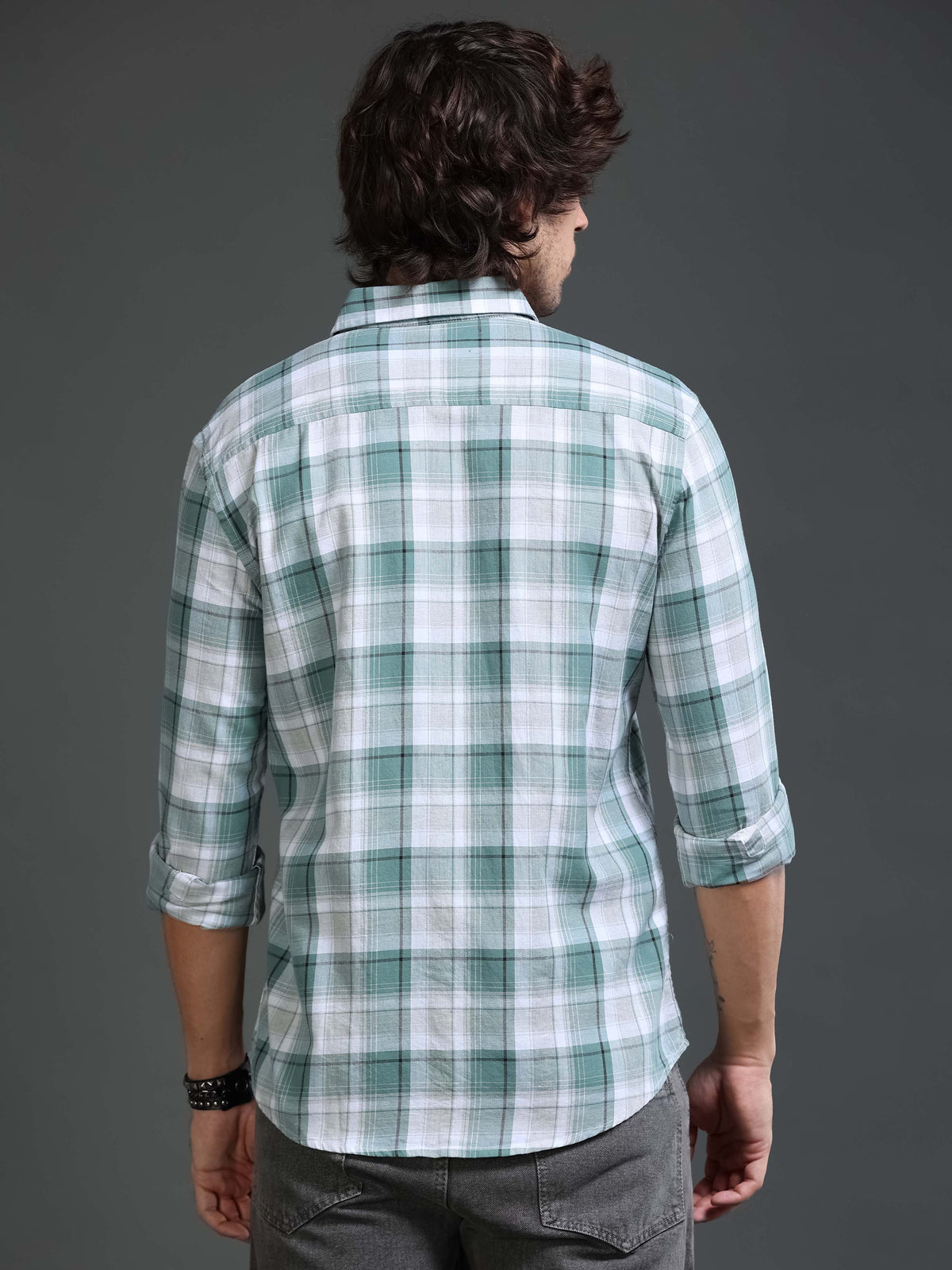 Men's Mellange Twill Checks Shirt