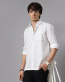 MEN'S SELF DESIGN REGULAR FIT SHIRT