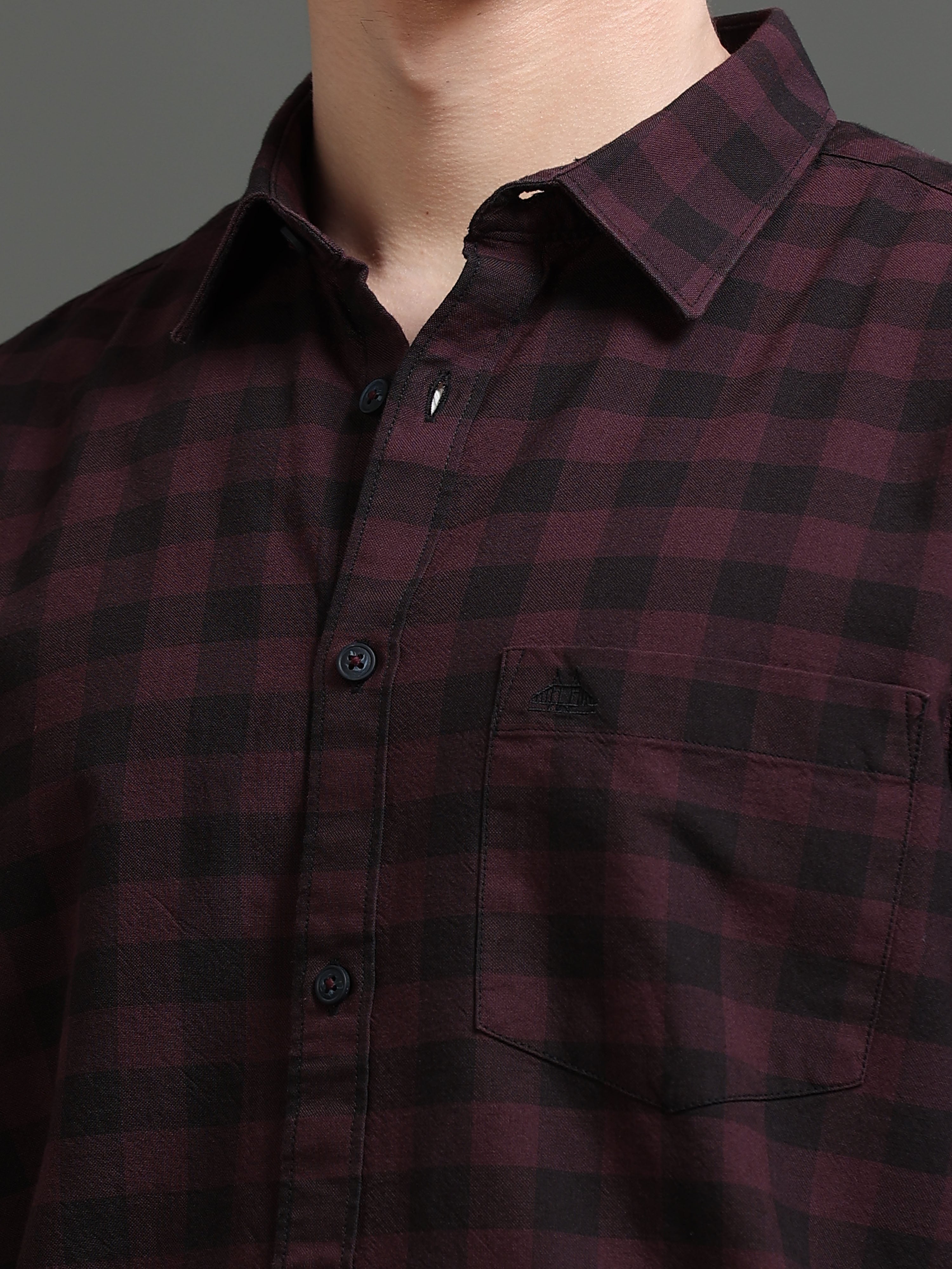 Men Smart Slim Fit Gingham Checks Checked Casual Shirt