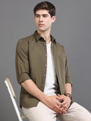 Men Smart Cotton Linen Slim Fit Shirt