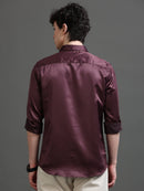Spread Collar Smart Slim Fit Casual Shirt