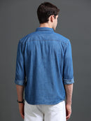 Men's Indigo Denim Slim Fit Shirt
