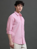 Men Smart Slim Fit Striped Casual Shirt