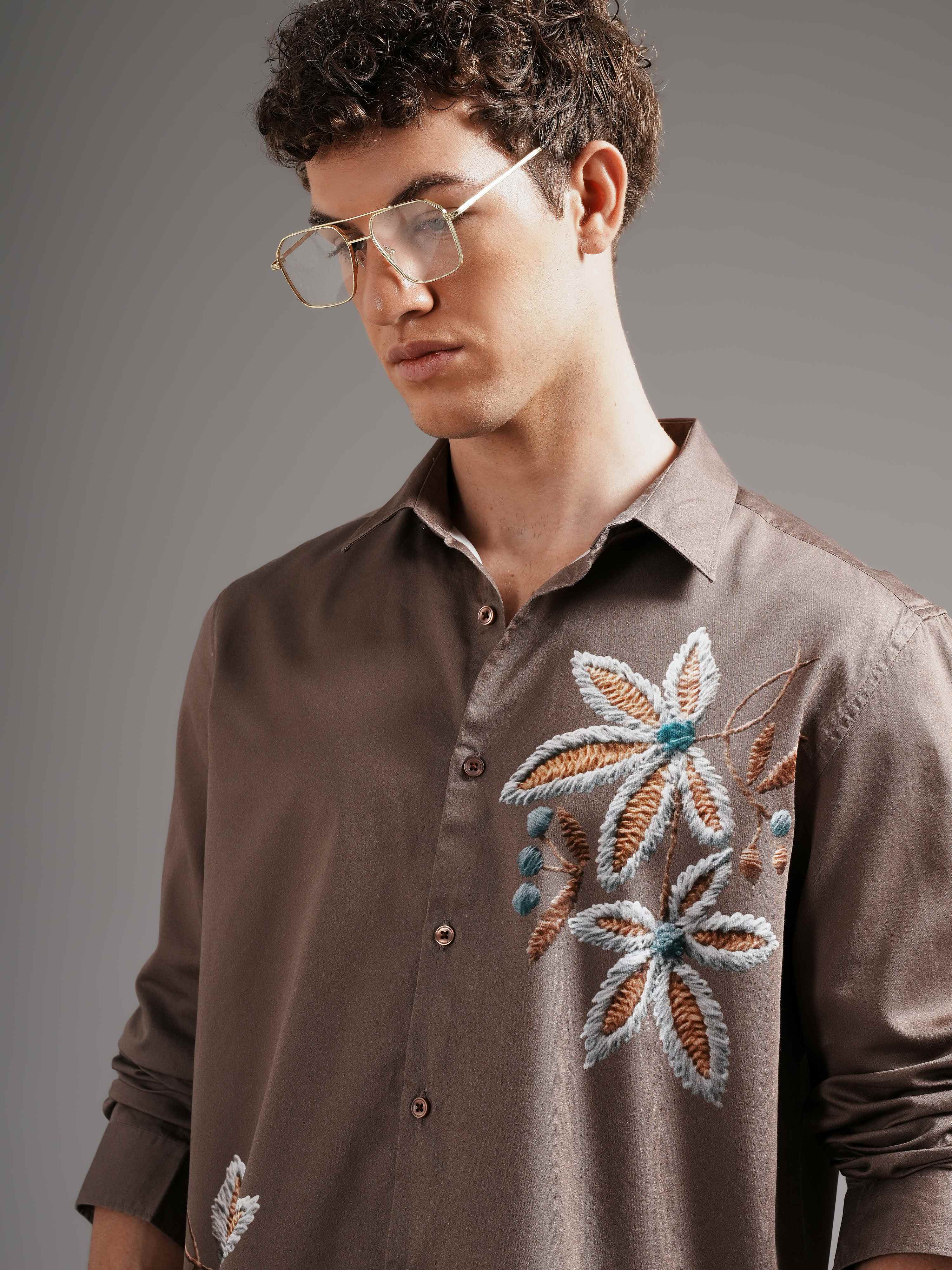 Men Smart Slim Fit Printed Casual Shirt